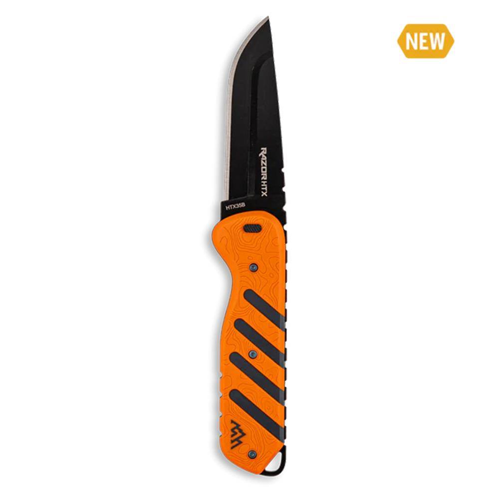 Outdoor Edge Razor HTX Replaceable Blade Fixed Knife 3-1/2" Blades Orange