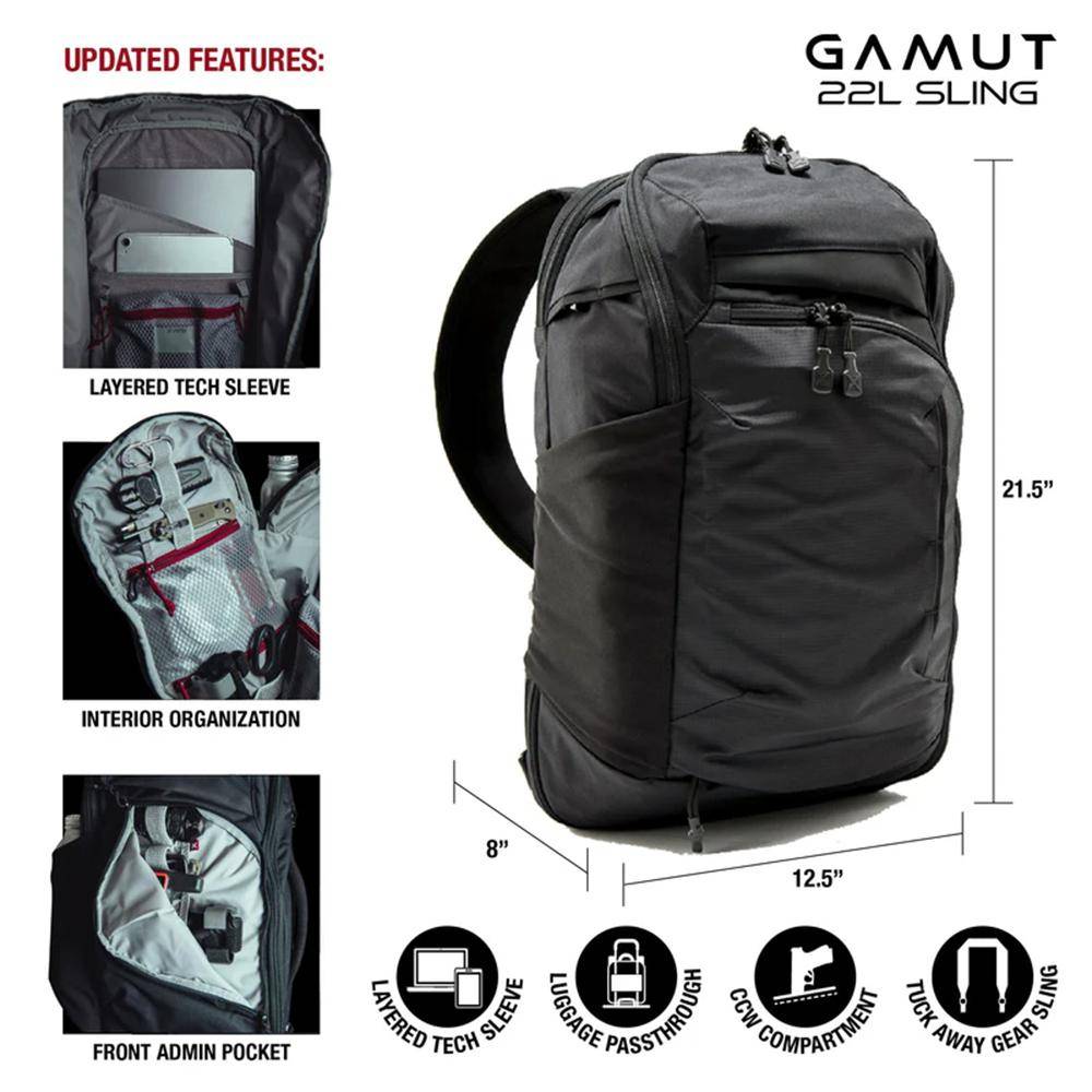 VertX Gamut 22L Sling Bag Black - Image 2