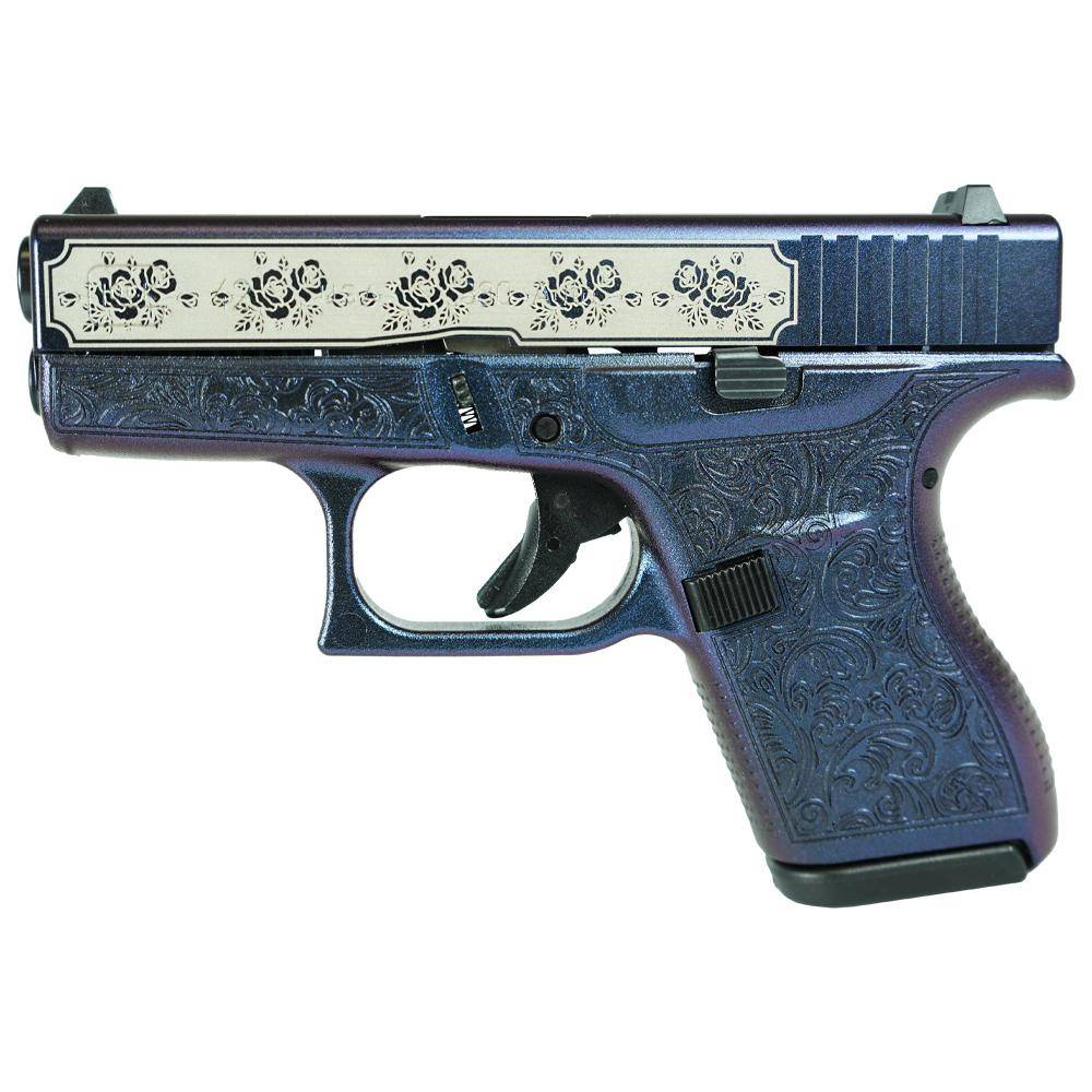 Glock 42 "Glock & Roses Mongoose Purple" Handgun .380 ACP 6rd Magazines (2) 3.2" Barrel USA - Image 2
