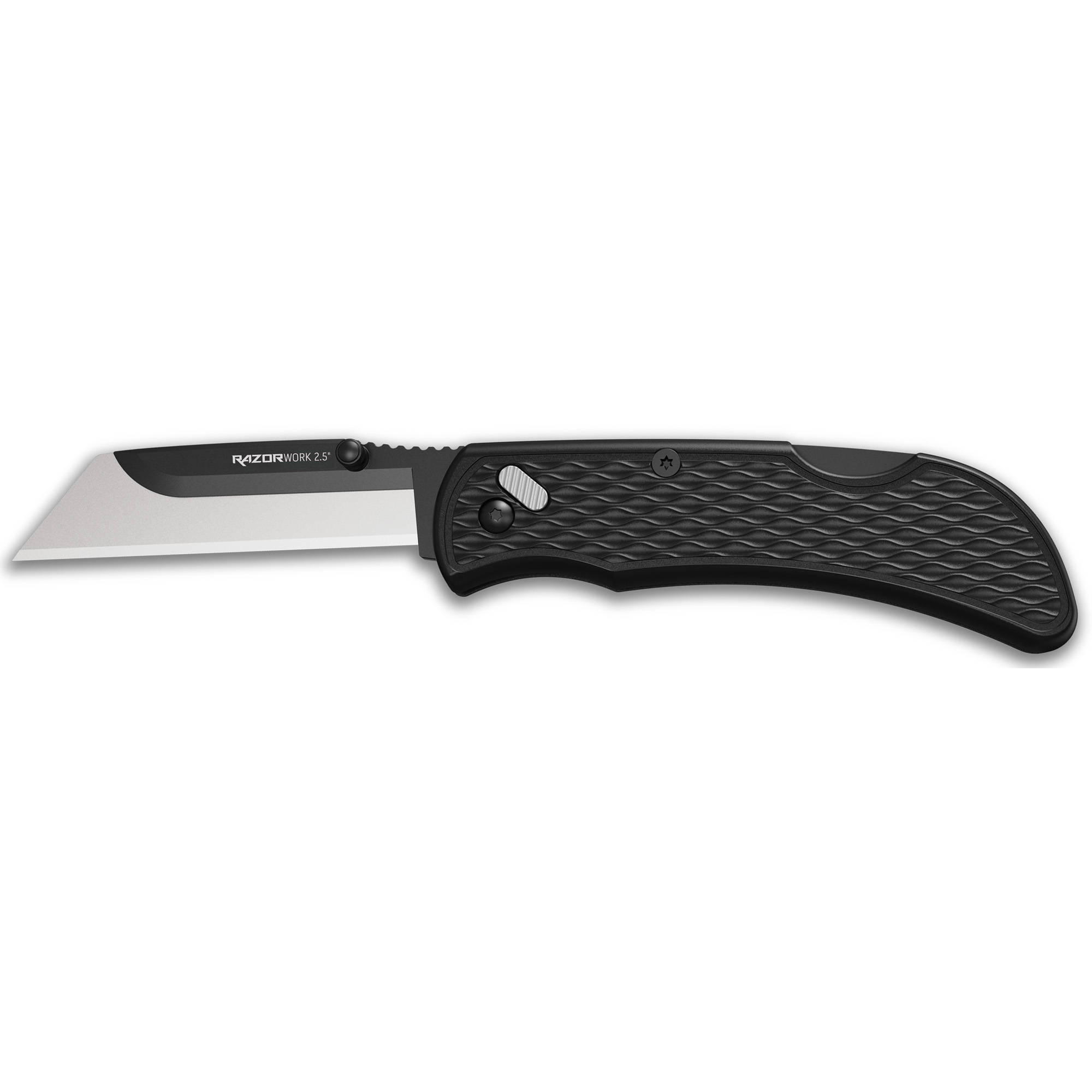 Outdoor Edge Razor-Work Knife 2-1/2" Blade Black with 2 Utility Blades - Image 5