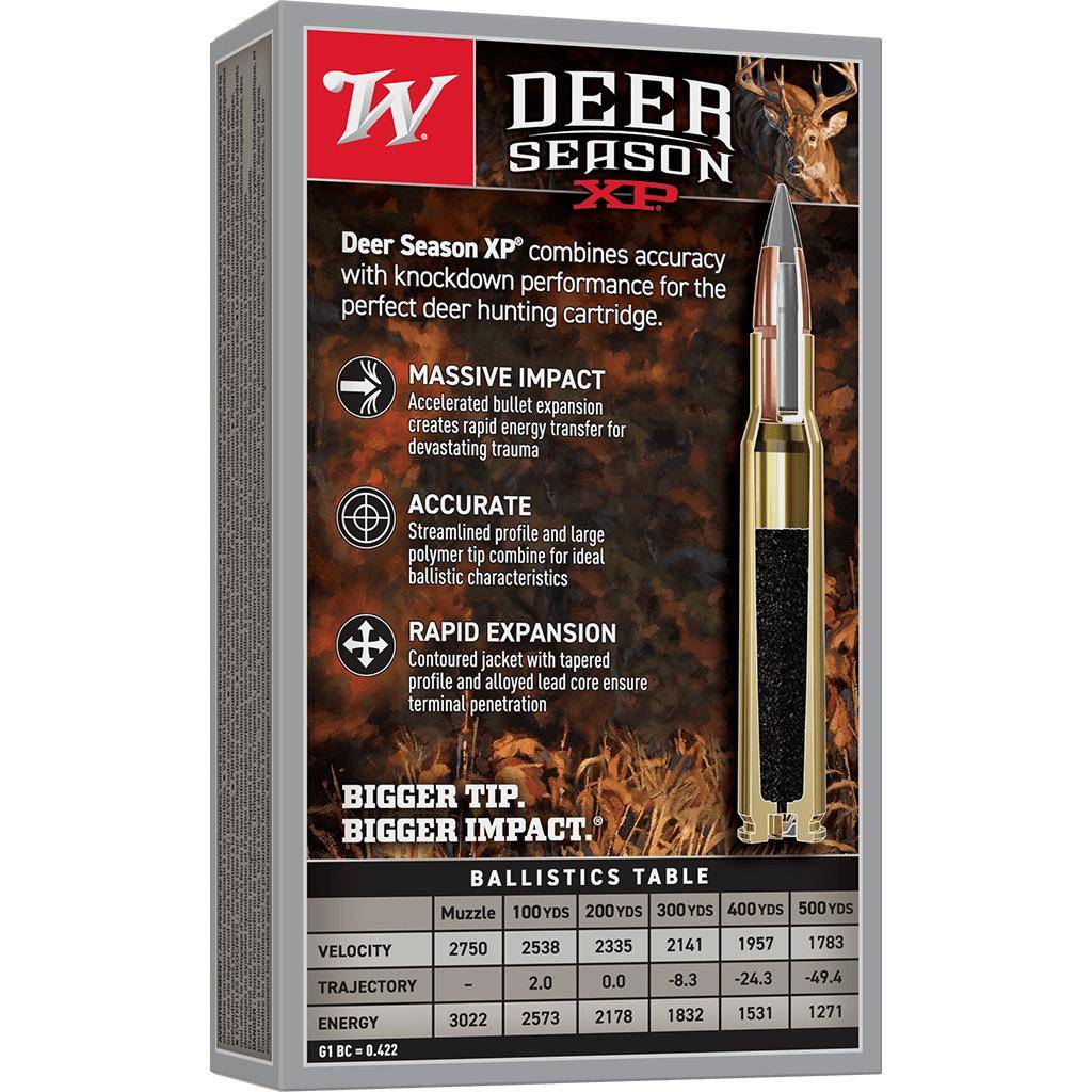 Winchester Deer Season XP Rifle Ammunition .30-06 Sprg 180gr PT 2750 fps 20/ct - Image 2