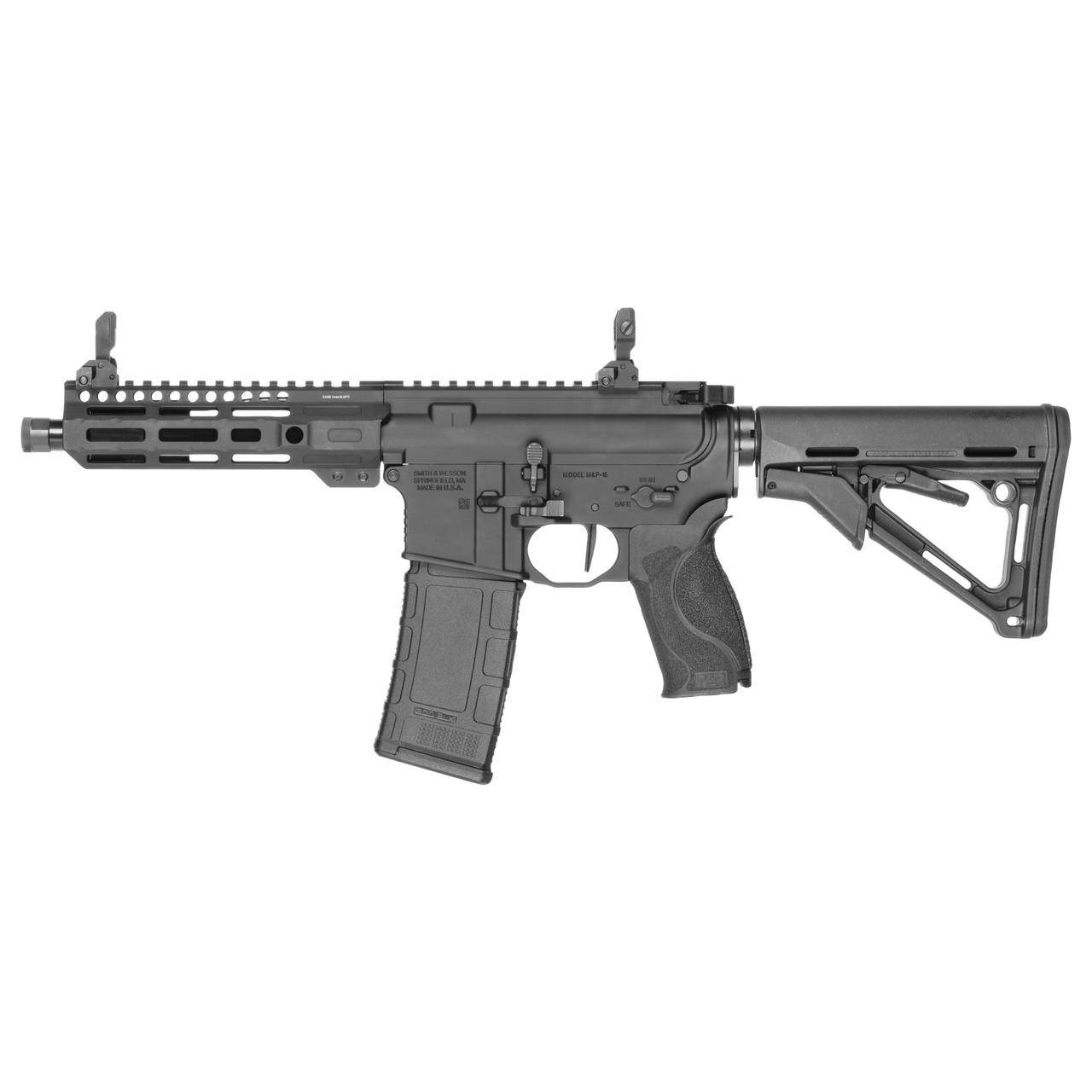 S&W M&P15 AXE SBR .300 Blackout 30rd Magazine 8" Threaded Barrel M-LOK Handguard Black Flip Sights - Image 4