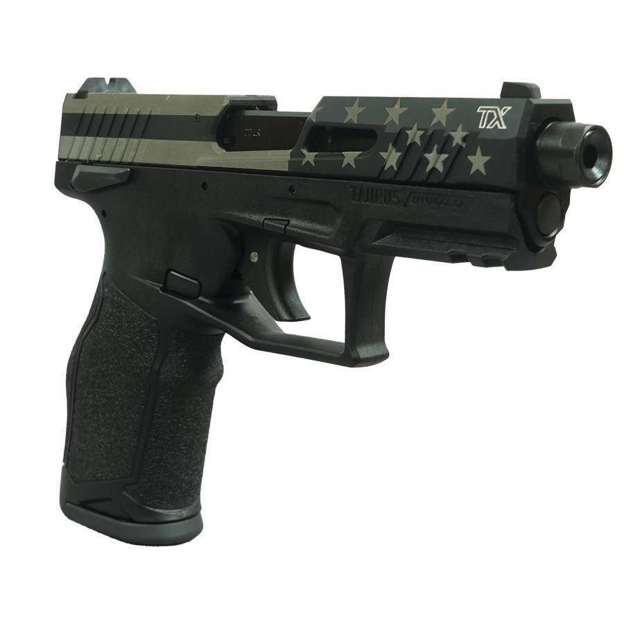 Taurus TX22 Flag Slide Handgun .22 LR 16rd Magazines(2) 4.6" Threaded Barrel Flag Slide/Black Frame - Image 2