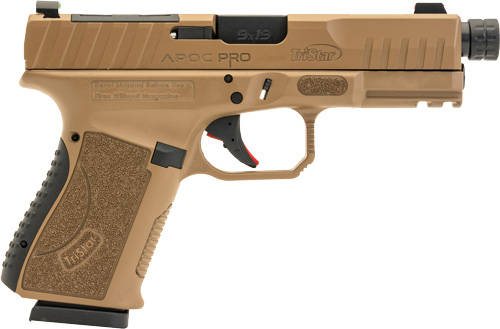 TriStar APOC Pro Handgun 9mm Luger 15rd Magazine (2) 4.48" Threaded Barrel FDE - Image 2
