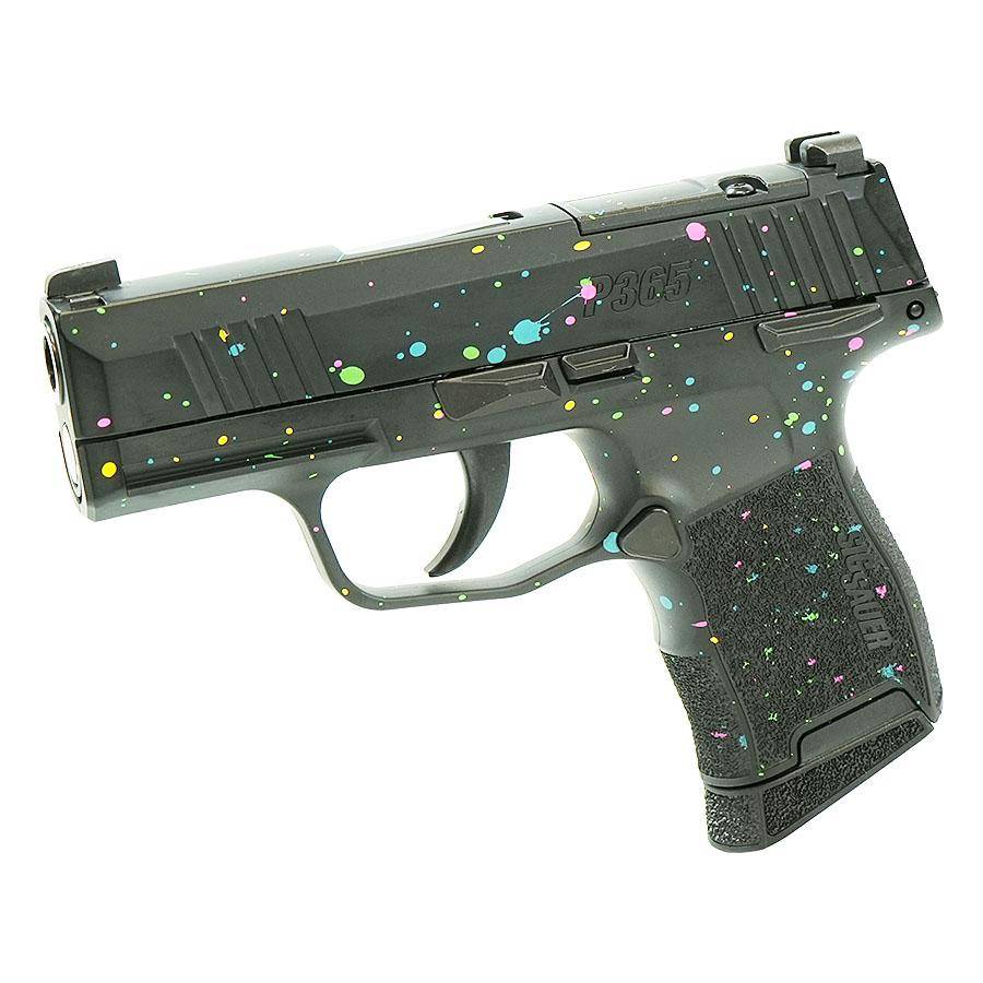 Sig Sauer "Multi-Color Paint Splatter" P365 Optic Ready Handgun 9mm Luger 10rd Magazines(2) 3.1" Barrel X-RAY 3 Sights Manual Safety - Image 4