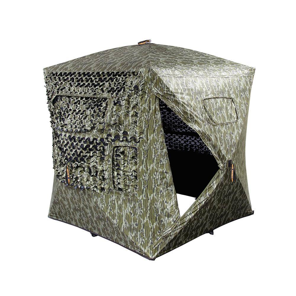 Muddy Carnage Die Cut Ground Blind Mossy Oak Bottomland - Image 4