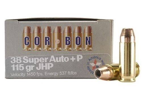 CORBON 38SUPER+P 115GR JHP 20/500 - Image 2