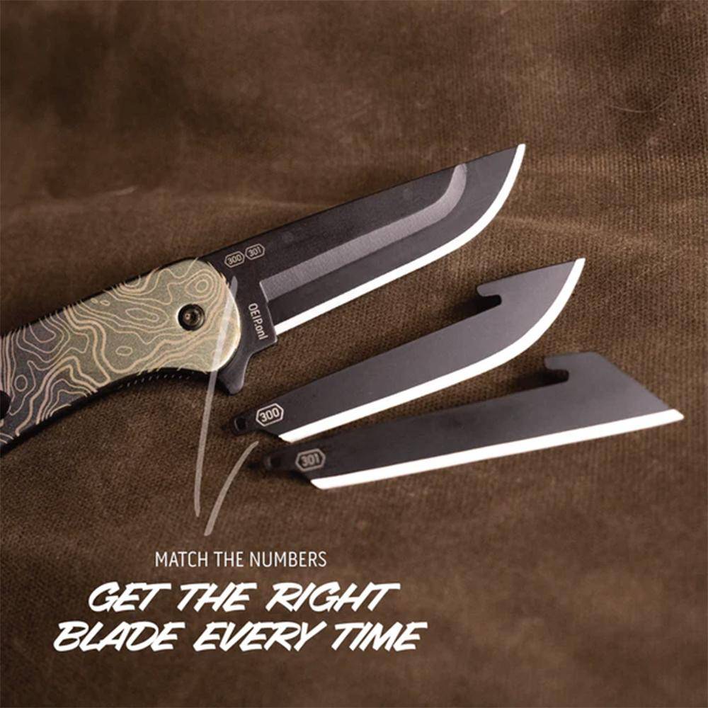 Outdoor Edge Razor VX1 Replaceable Blade Folding Knife 3" Drop Point Blade Green - Image 5