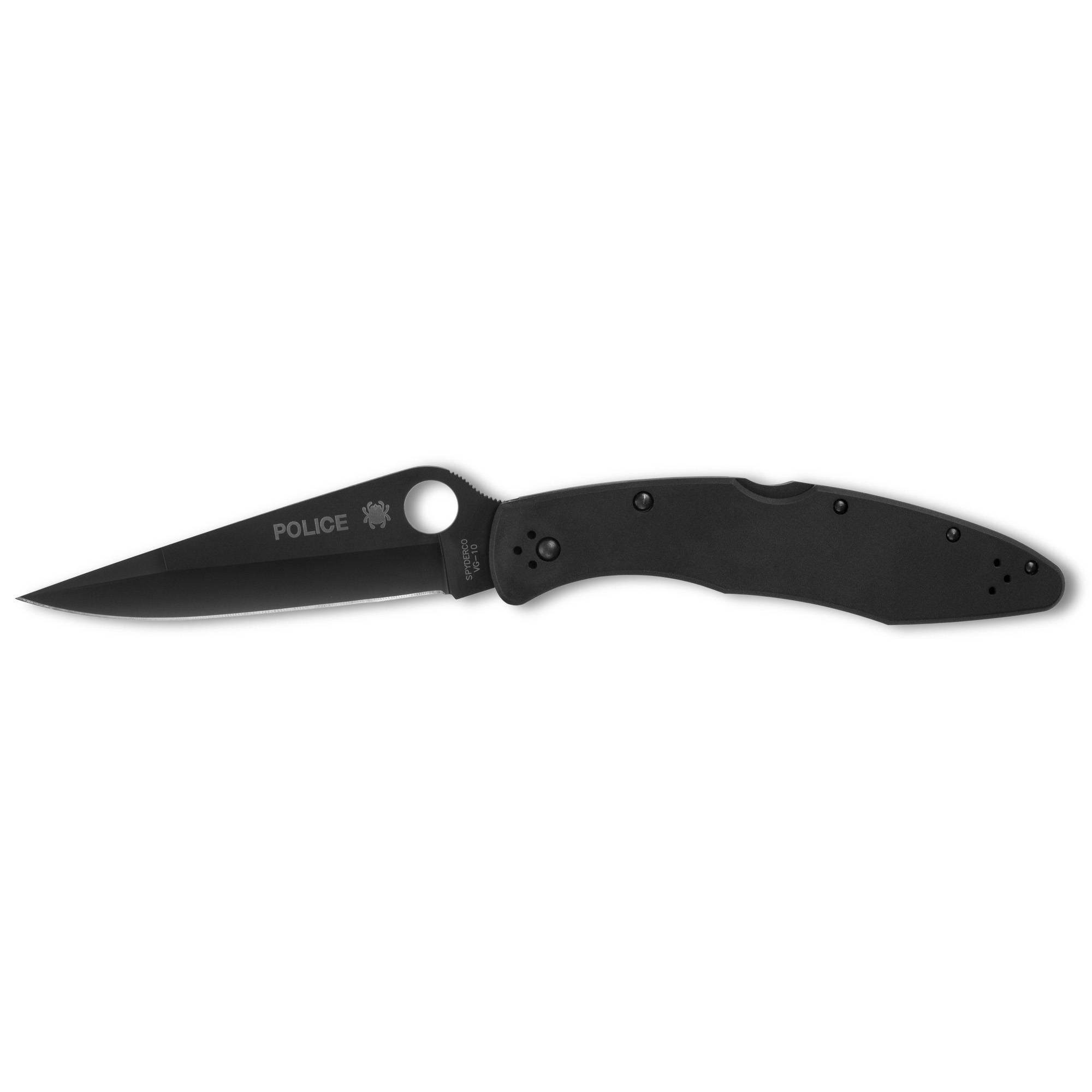 SPYDERCO POLICE SS 4.2" BLK/BLK