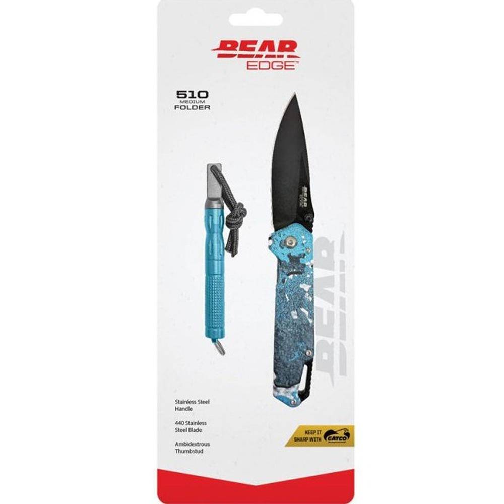 Bear & Son Edge Folding Knife 3" Drop Point Blade Truetimber Rift - Image 5