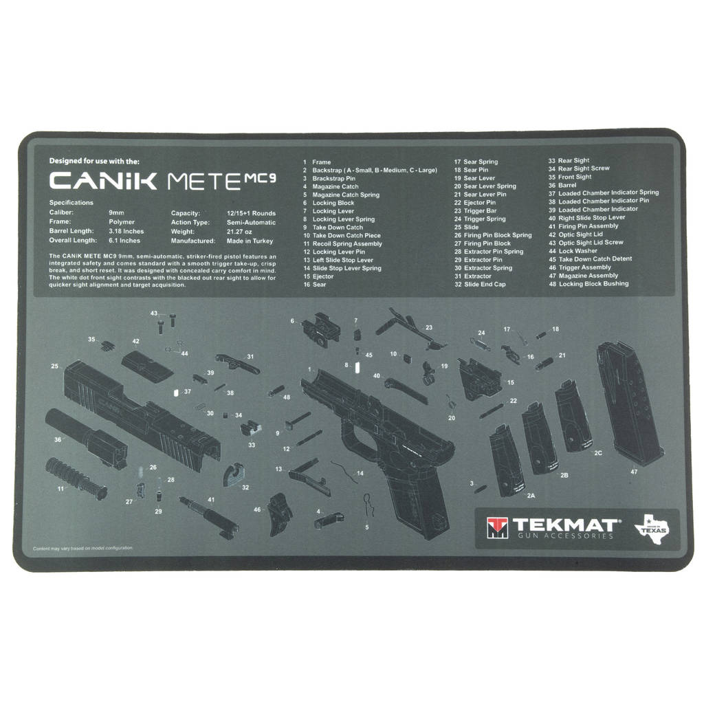 TEKMAT CANIK MC9 GUN CLEANING MAT