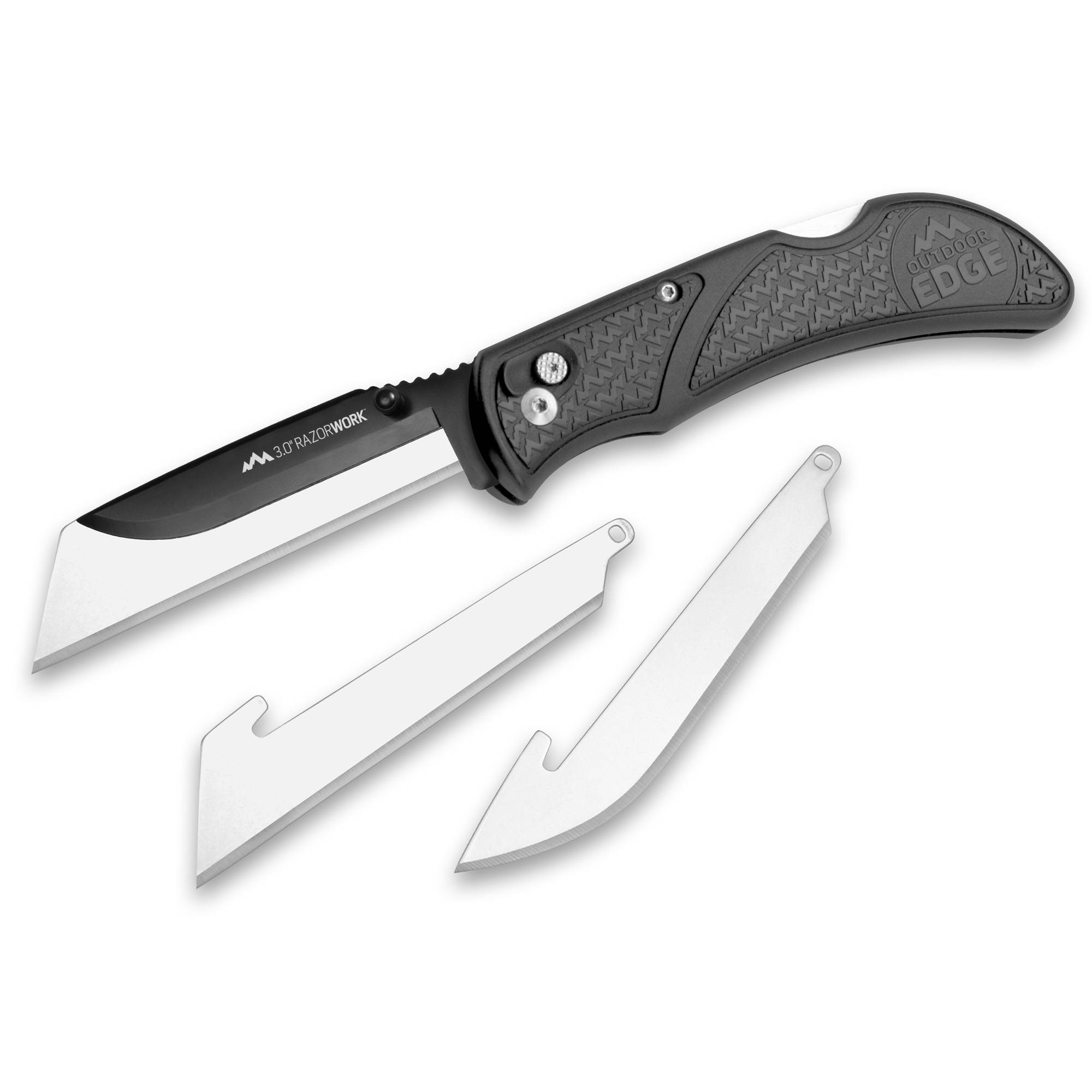 Outdoor Edge RazorWork Folding Knife with 3 3" Blades Black - Image 5
