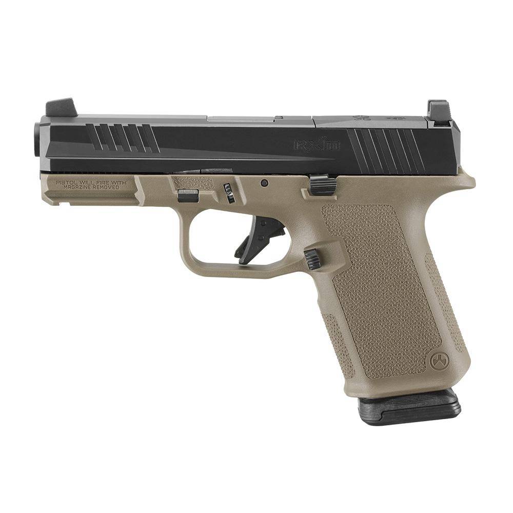 Ruger RXM Handgun 9mm Luger 15rd Magazines(2) 4" Barrel FDE Poly Frame Front Night Sight - Image 6