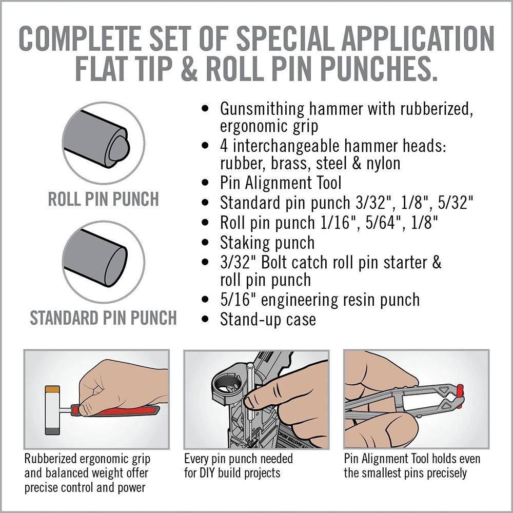 Real Avid Accu-Punch Hammer & AR15 Pin Punch Set - Image 7