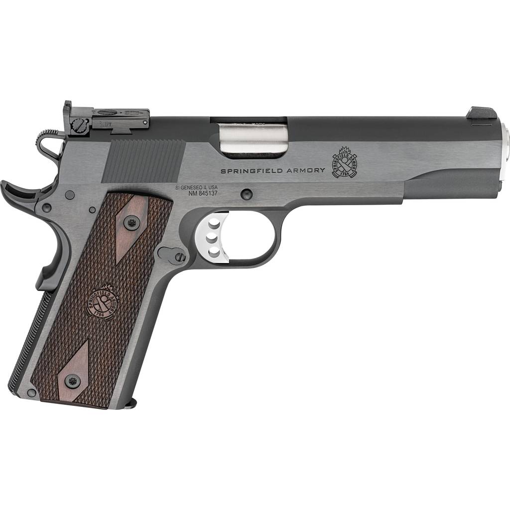 Springfield 1911 Garrison Target Handgun 45 Auto 7rd Magazine 5'' Barrel  Adjustable Rear Sight