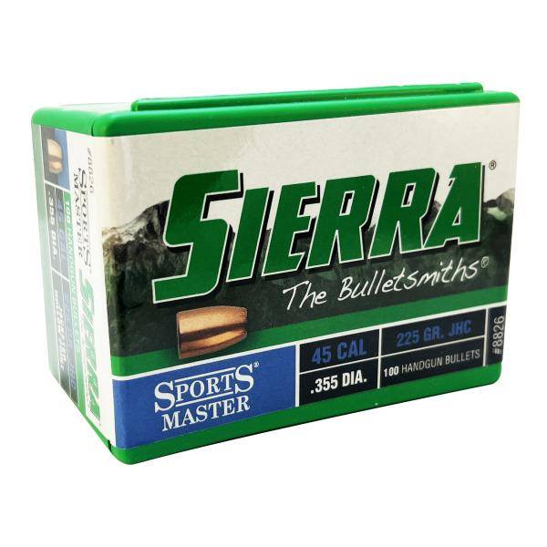Sierra Pistol Bullets 45 CAL 225 GR JHC 100/ct