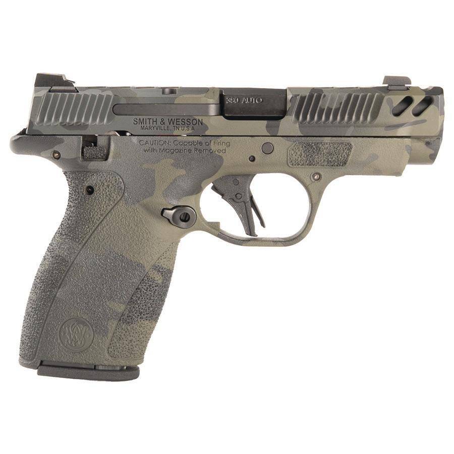 S&W PC Bodyguard 2.0 Carry Comp Handgun .380 Auto 10(1)&12(1)rd Magazines 3.1? Ported Barrel Manual Safety Black Multicam Finish