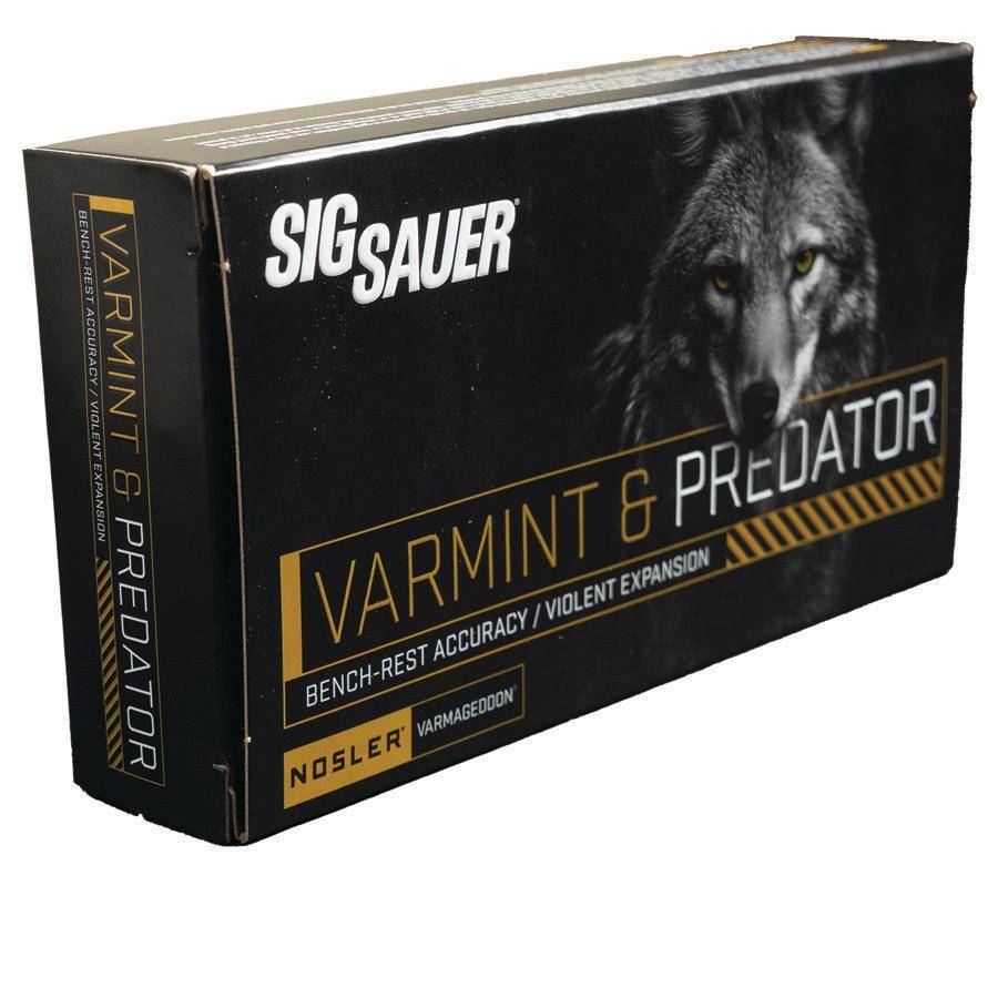 Sig Sauer Varmint & Predator Rifle Ammunition 22-250 Rem 55gr PT 20/ct - Image 2