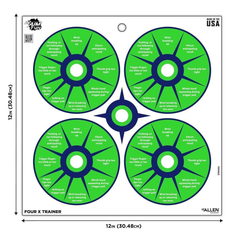 Allen EZ Aim Fun Triggering More Fun Paper Targets 12"x12" Multi 9/ct - Image 4