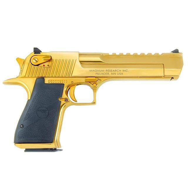 Desert Eagle Mark XIX Gold Titianium Handgun .44 Rem Mag 8rd Magazines(2) 6" Barrel Titanium Gold Finish - BLEMISHED