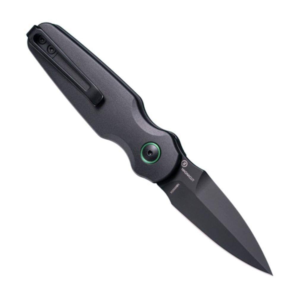 Hogue Ballista II Automatic Folder Knife 2-3/5 Spear Point Blade Solid Black