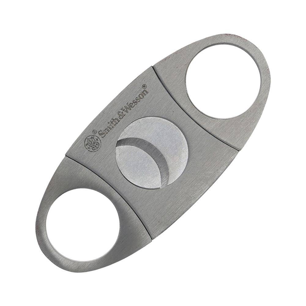 Smith & Wesson Folding Knife Cigar Cutter and Lighter Combo 3" Drop Point Blade Silver - Image 4