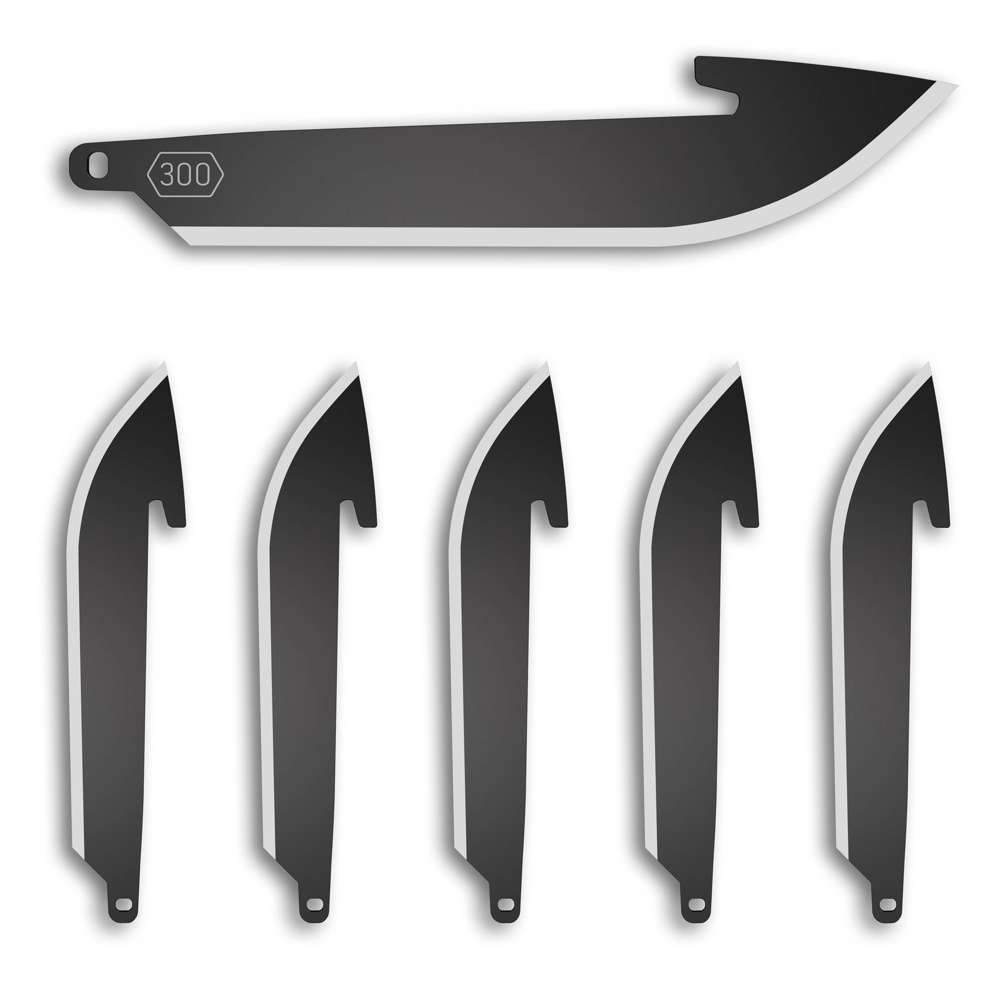 Outdoor Edge 3.0" Drop-Point Blade Pack Black 6/ct - Image 4
