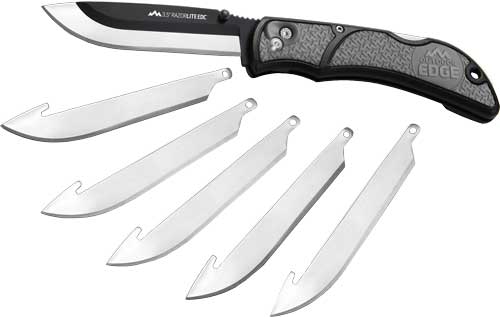 Outdoor Edge RazorEDC Lite Replaceable Blade Folding Knife 3-1/2" Drop Point Blade Grey - Image 8