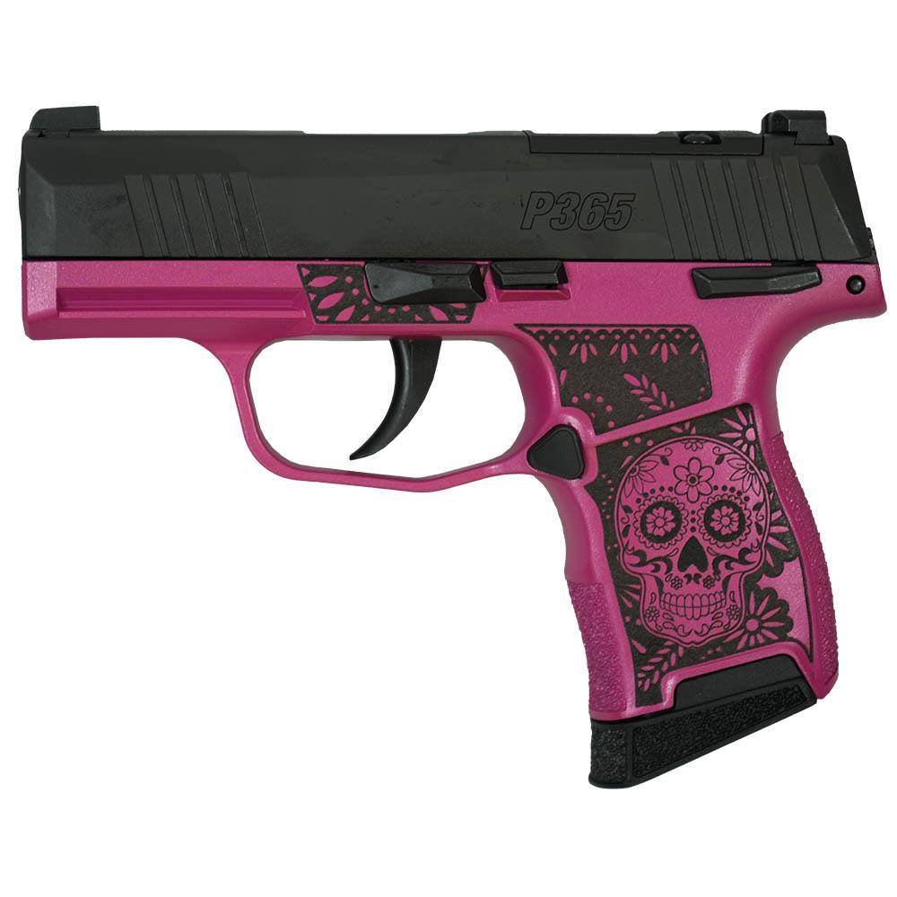 Sig Sauer "Sugar Skull Medusa Pink Frame Only" P365 Optic Ready Handgun 9mm Luger 10rd Magazines(2) 3.1" Barrel X-RAY 3 Sights Manual Safety - Image 2
