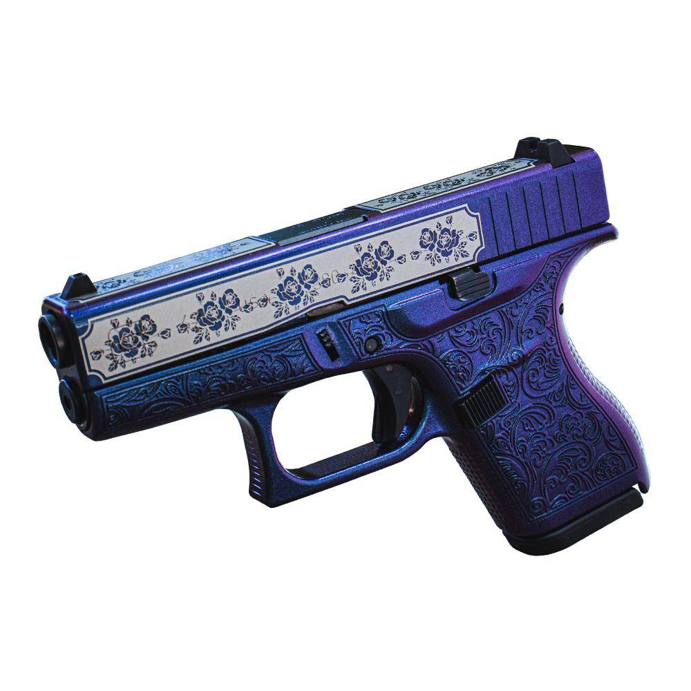Glock 42 "Glock & Roses Mongoose Purple" Handgun .380 ACP 6rd Magazines (2) 3.2" Barrel USA - Image 6