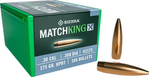 Sierra MatchKing-X Rifle Bullets .30 Cal 175 gr OTM 100/ct - Image 2