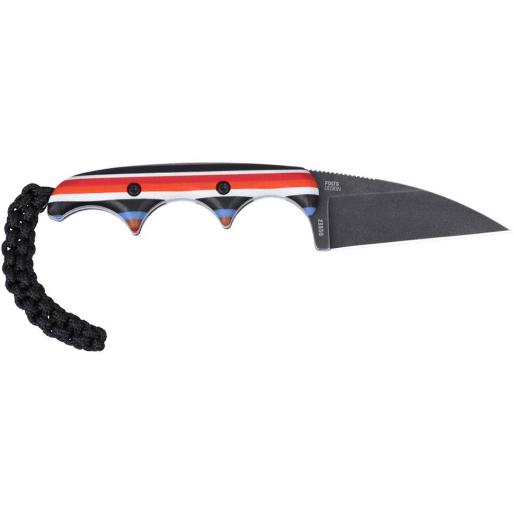 CRKT Minimalist Fixed Knife 2" Wharncliffe Blade Layered Multi-Color Handle - Image 2