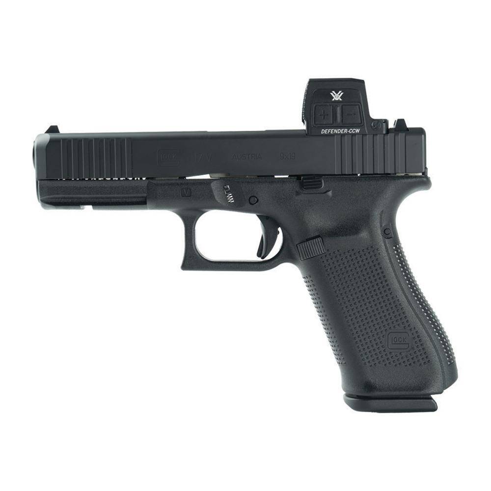 Glock V-Series Model 17 Handgun 9mm Luger 17rd Magazines (3) 4.5" Barrel Vortex Defender Black Cerakote Austria - Image 4