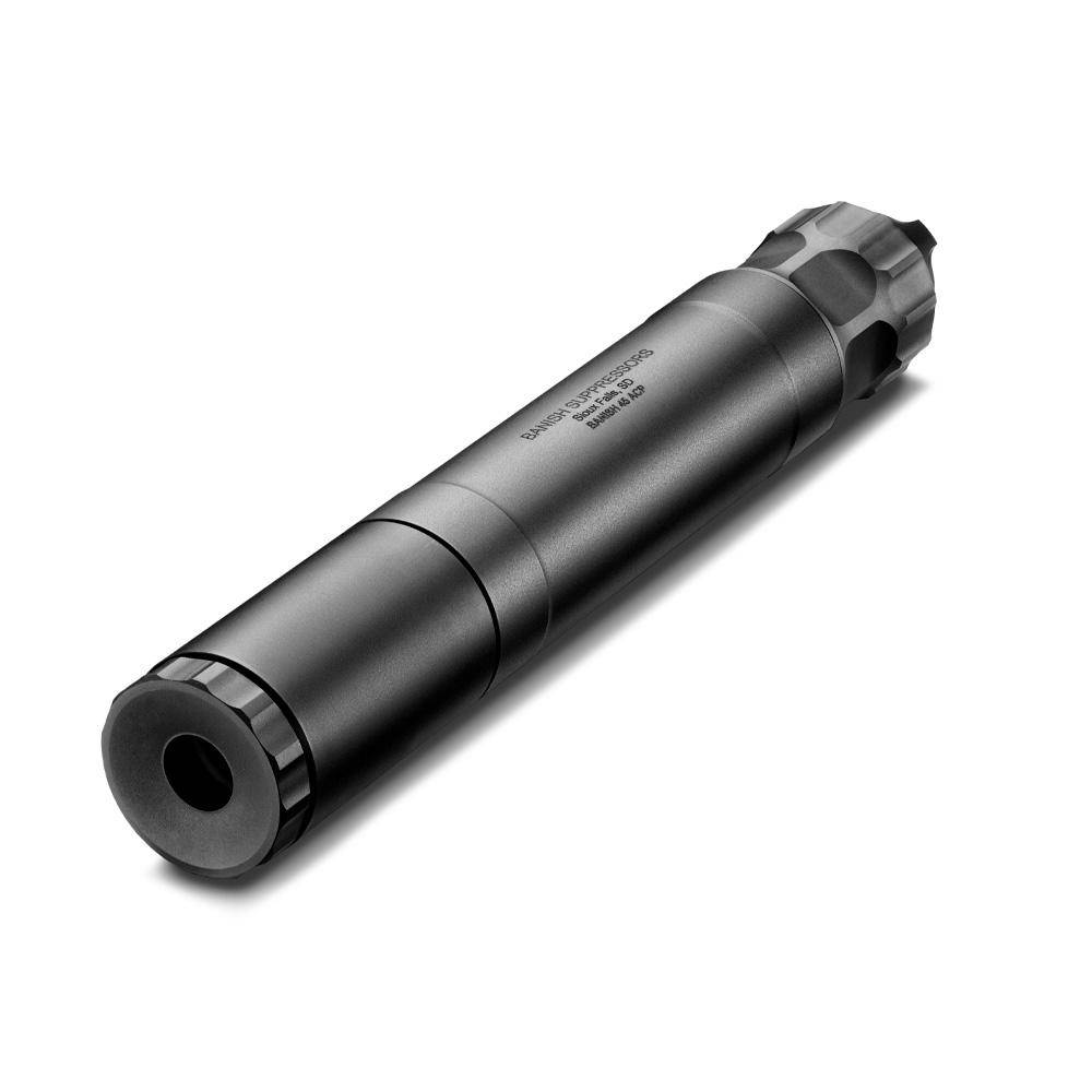 Banish 45 Direct Thread Suppressor .45 Auto Titanium/Aluminum .578x28 Black 8.6" Length - Image 2