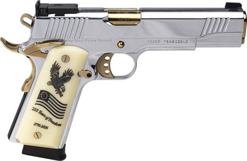 EAA Girsan MC1911 250th Anniversary Handgun .45 Auto 8rd Magazine(1) 5" Barrel Engraved Slide and Grips Hard Case - Image 4