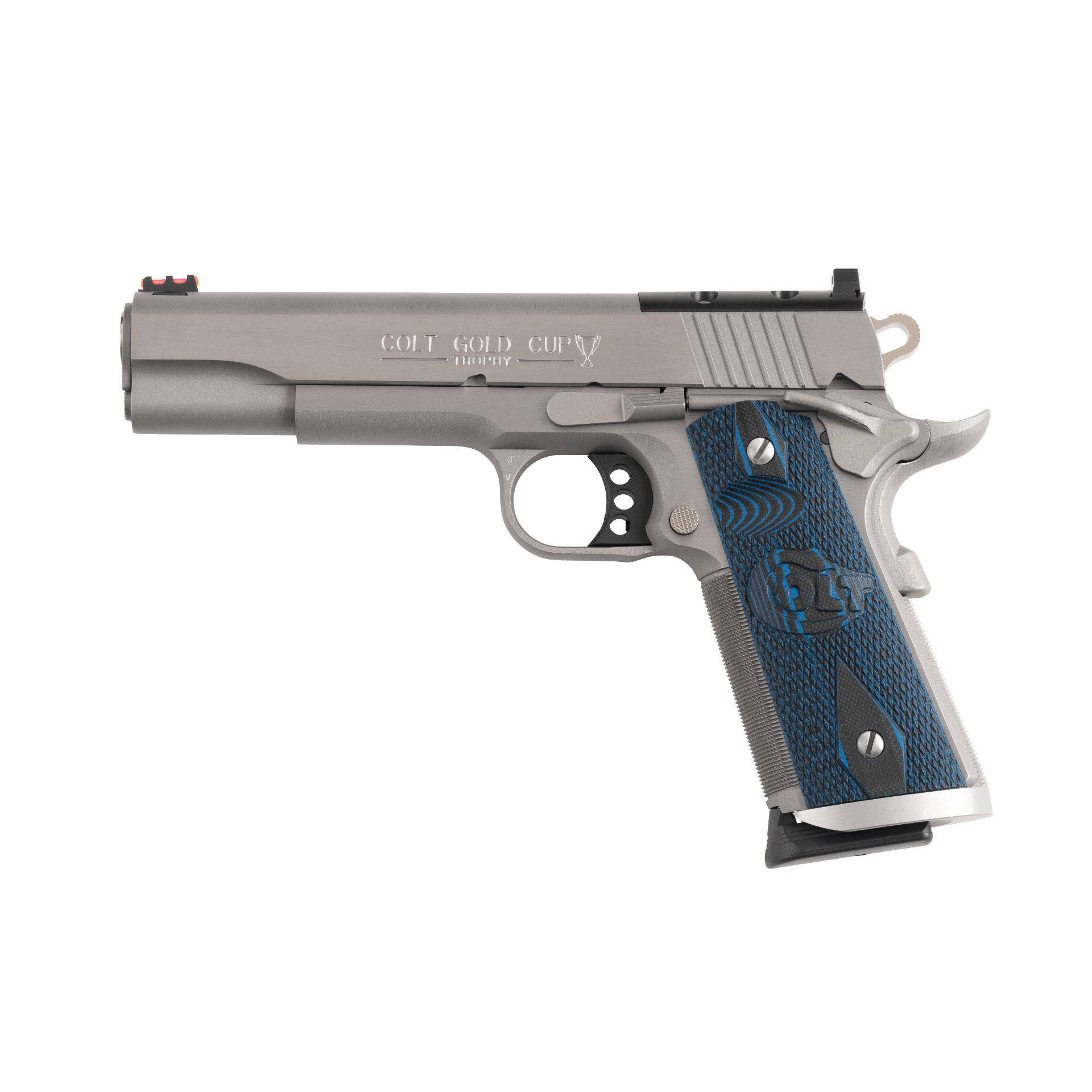 Colt Gold Cup Trophy Handgun 9mm Luger 9rd Magazine 5" Barrel Stainless G10 Grips Optic Ready