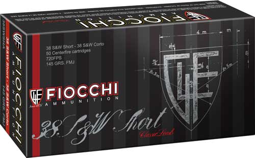 FIOCCHI 38 S&W SHORT 145GR FMJ
