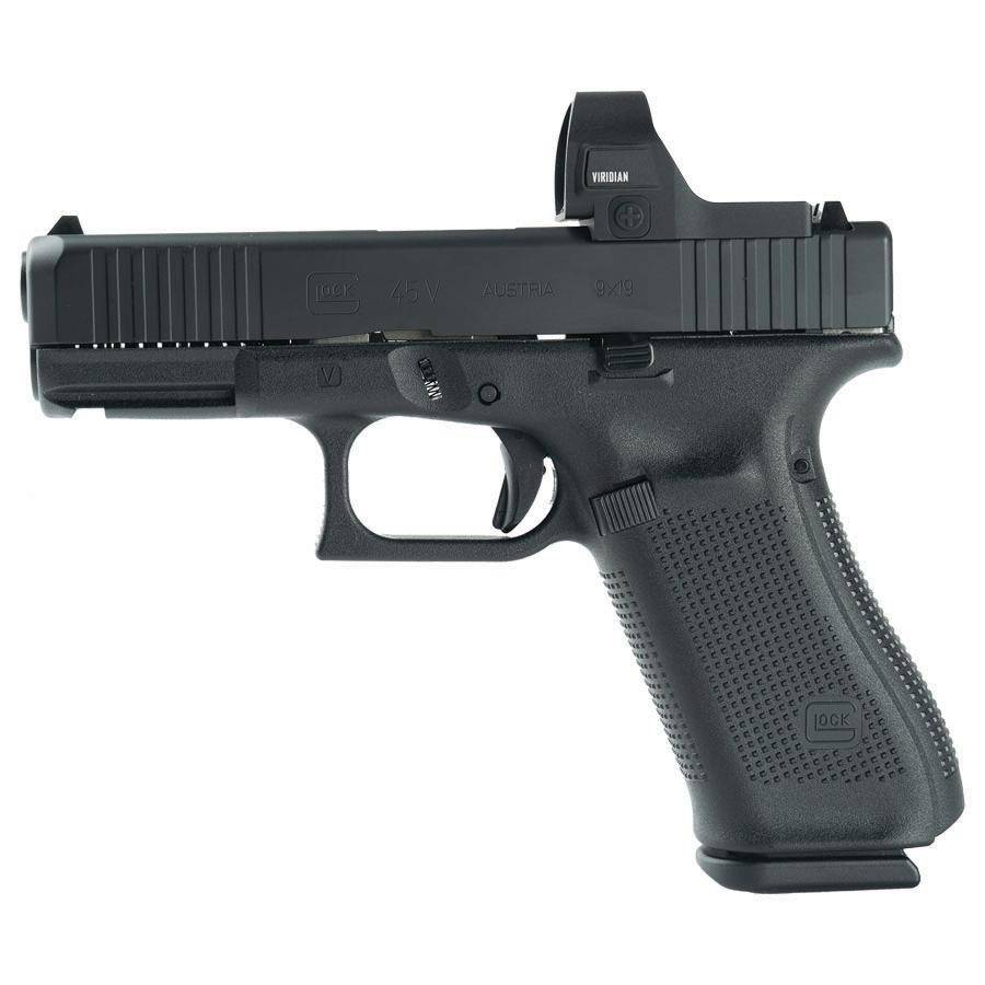 Glock V-Series Optic Ready Model 45 Handgun 9mm Luger 17rd Magazines(3) 3.7" Barrel Black Cerakote Viridian RFX35 Optic Austria - Image 4