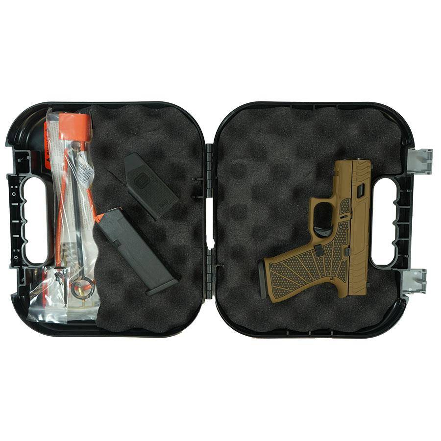 Glock 43X "Jimbo Ripple Stipple" FDE Optic Cut Handgun 9mm Luger 10rd Magazines(2) 3.4" Barrel Accessory Rail USA Made - Image 5