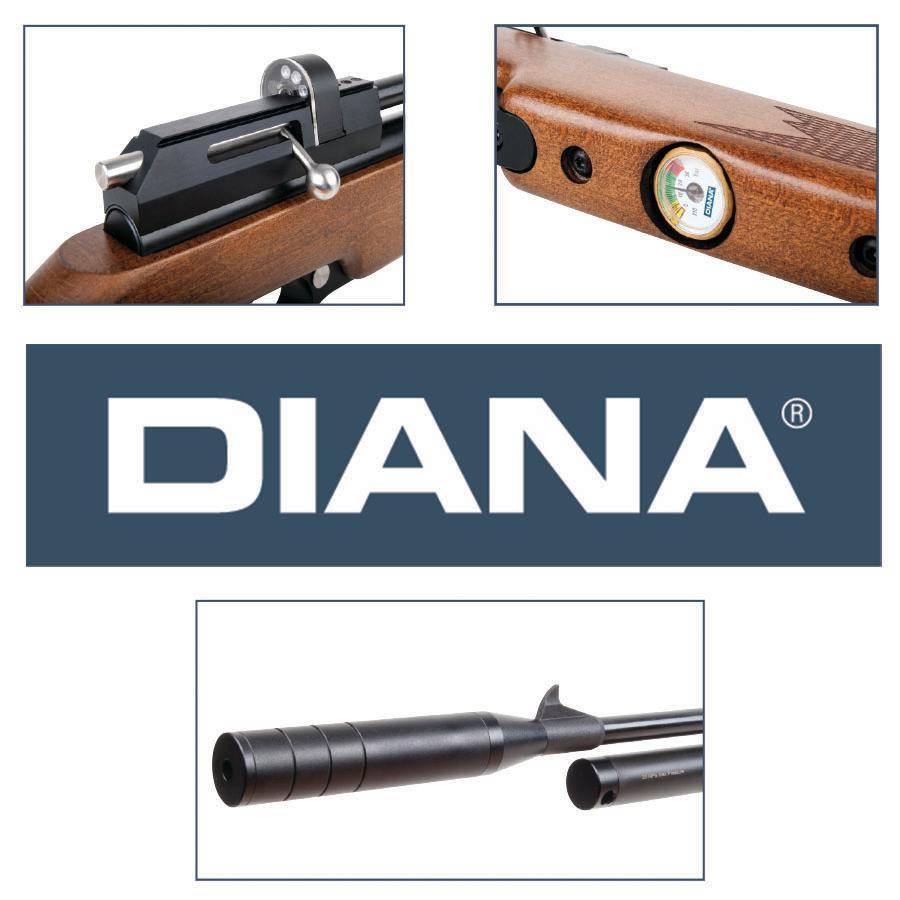 DIANA Stormrider Air Rifle black .22 cal. 5.5mm PCP - Black - Image 7