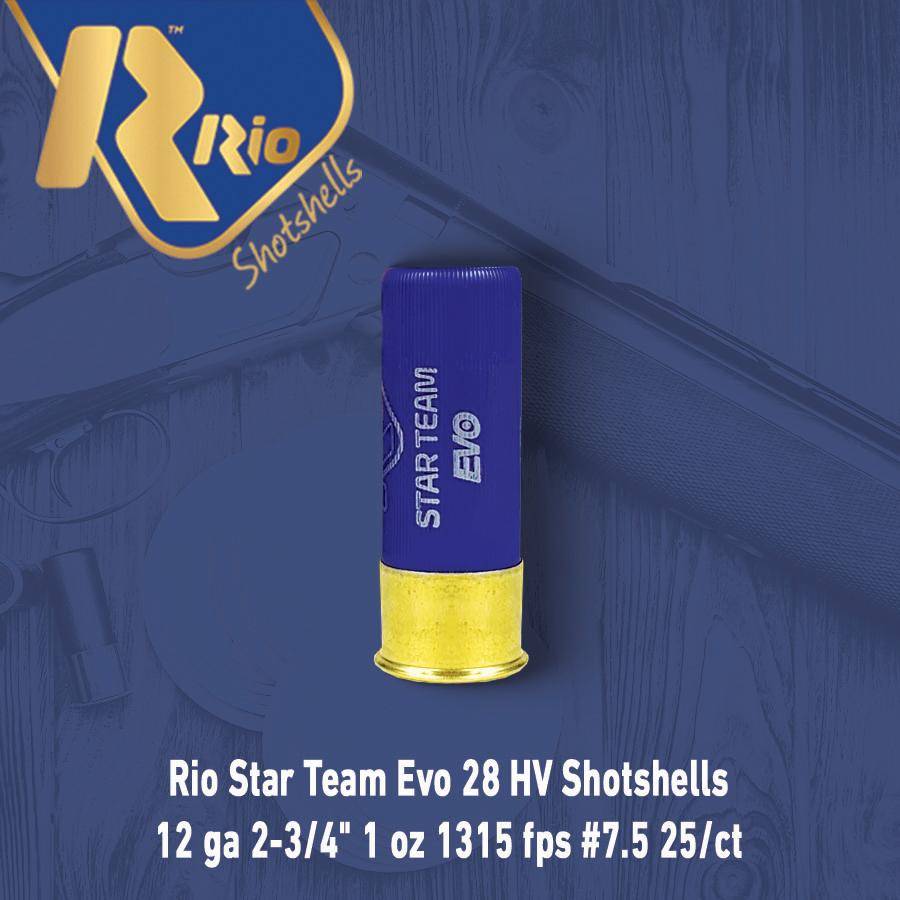 Rio Star Team Evo 28 HV Shotshells 12 ga 2-3/4" 1 oz 1315 fps #7.5 25/ct - Image 7
