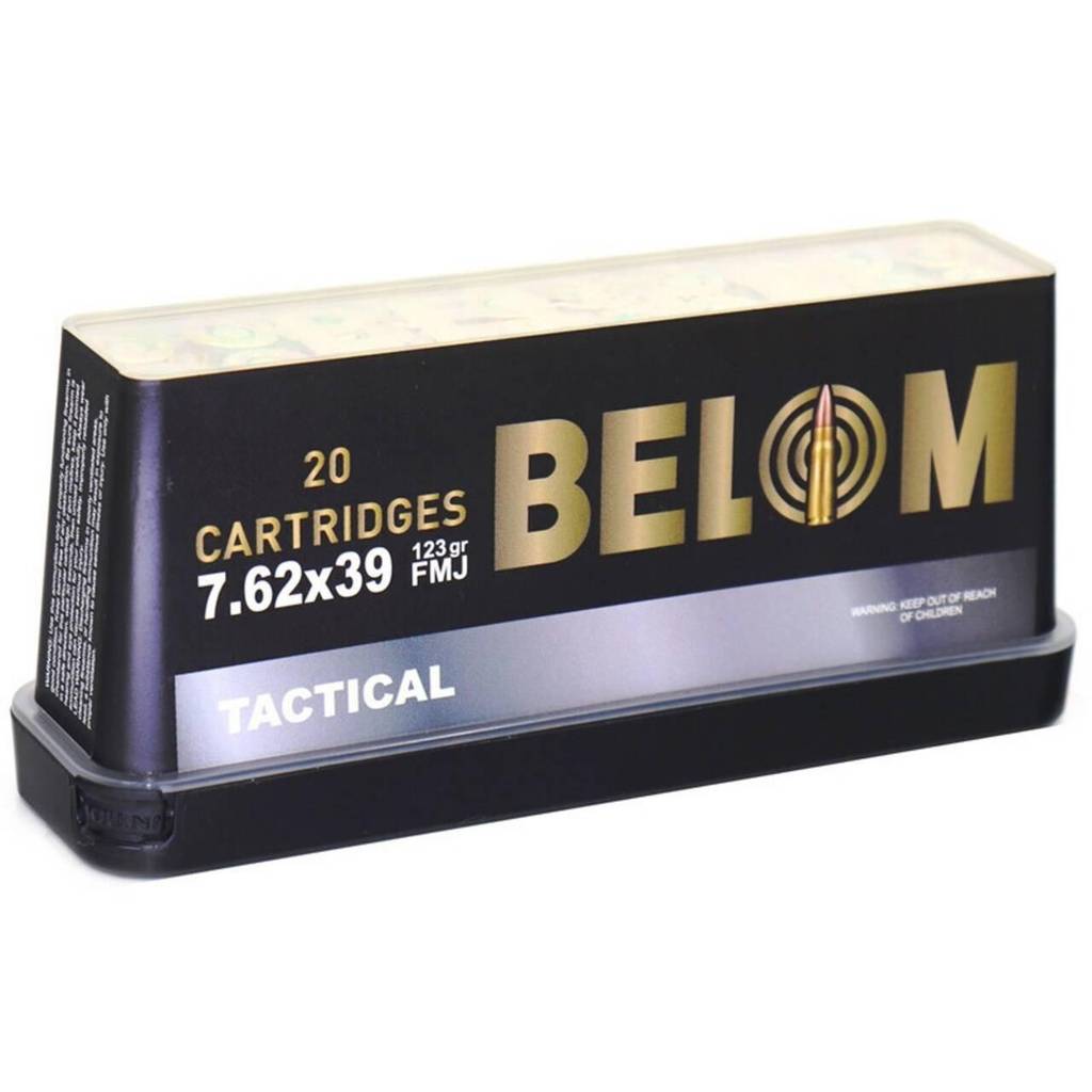 Global Ordnance Belom Rifle Ammunition 7.62x39 123gr FMJ 2296 fps 20/ct