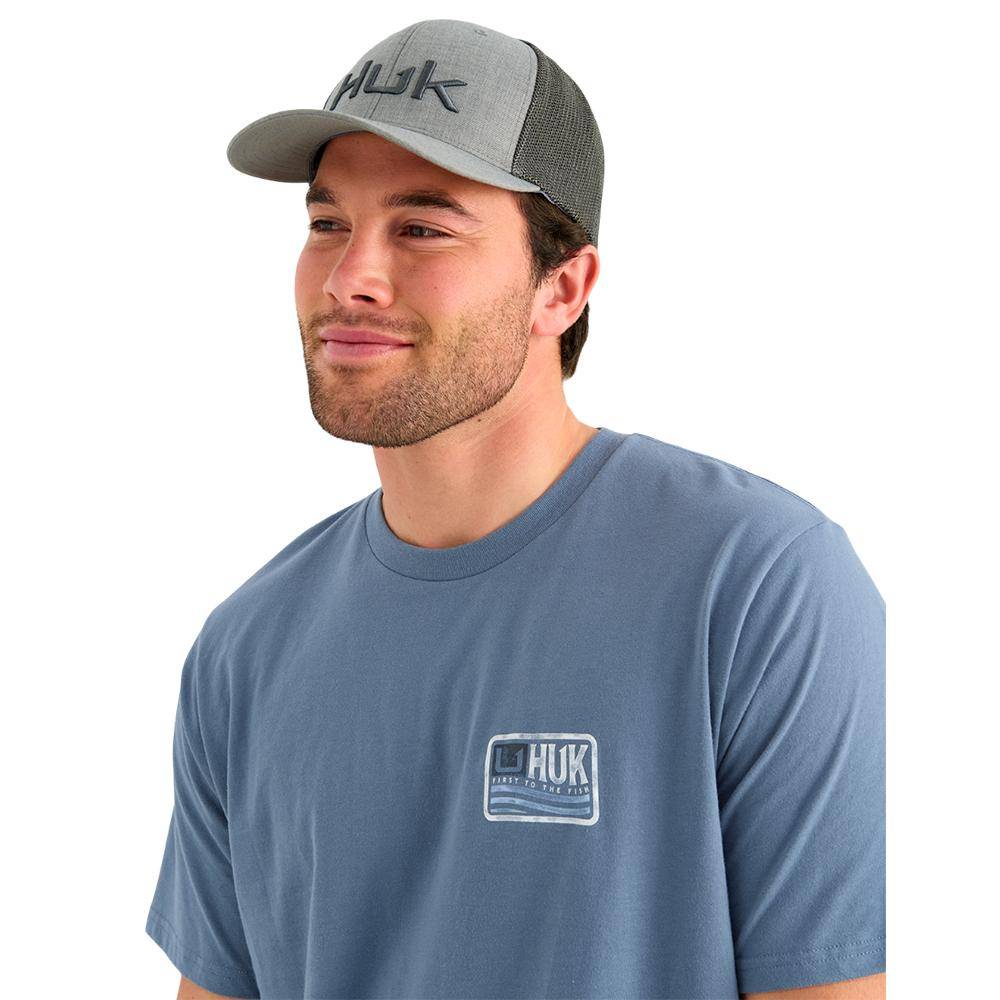 Huk Born Wave Short Sleeve Shirt Stormy Blue L - Image 2