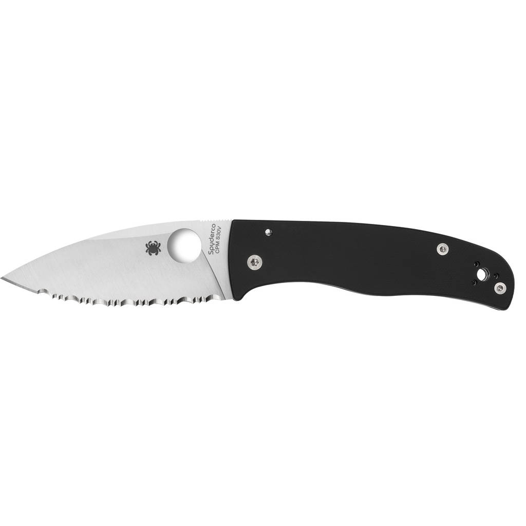 SPYDERCO BODACIOUS BLK/SLV S30V SRTD