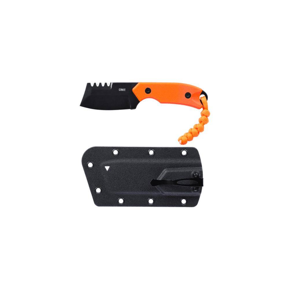 CRKT Razel Compact Fixed Knife 2-3/10 Chisel Blade Orange - Image 5