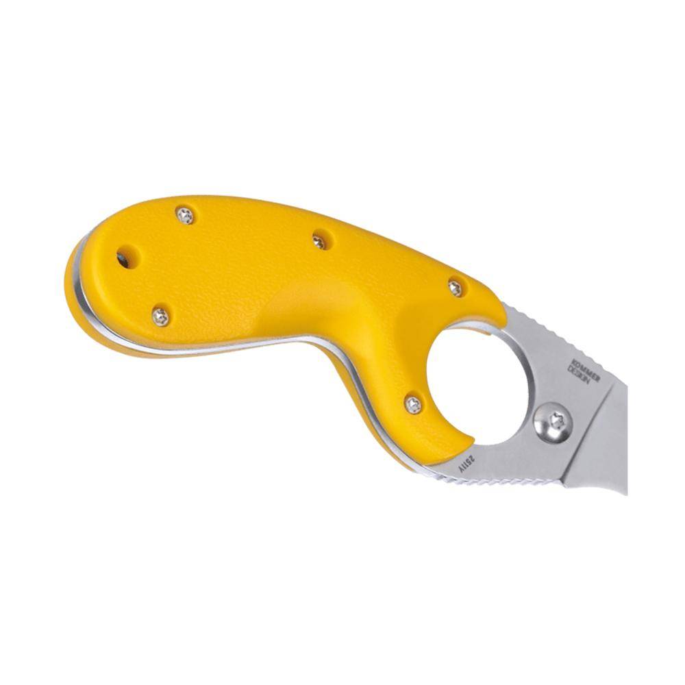 CRKT Bear Claw Fixed Knife 2-2/5" Hawkbill Blade Yellow - Image 4