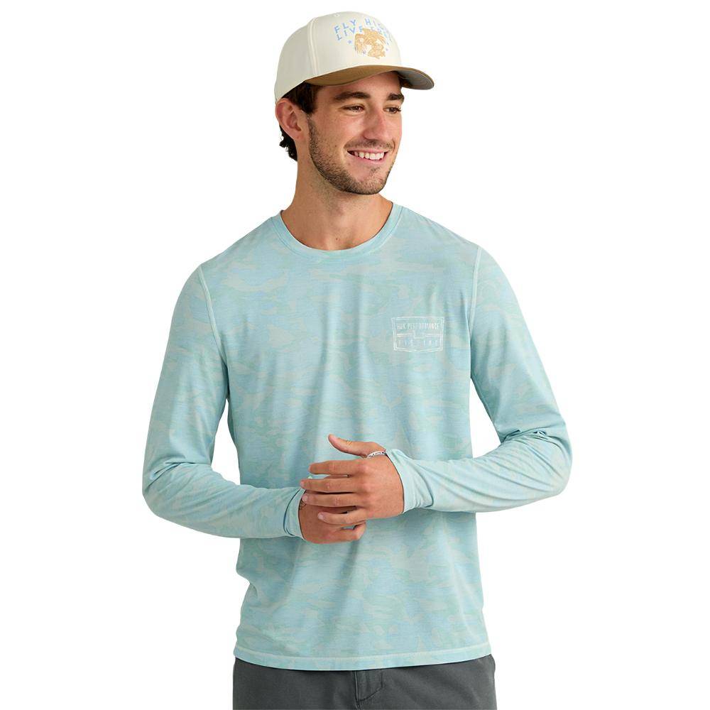 Huk Drift Performance Long Sleeve Shirt Heron Blue L - Image 2