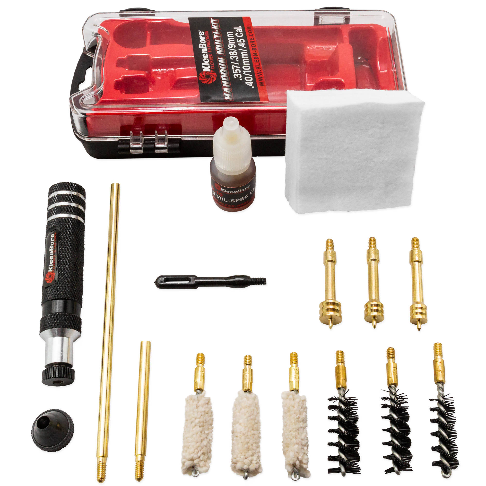 KleenBore Multi-Handgun Cleaning Kit .38/9mm Luger/10mm/.40/.45 Caliber - Image 4