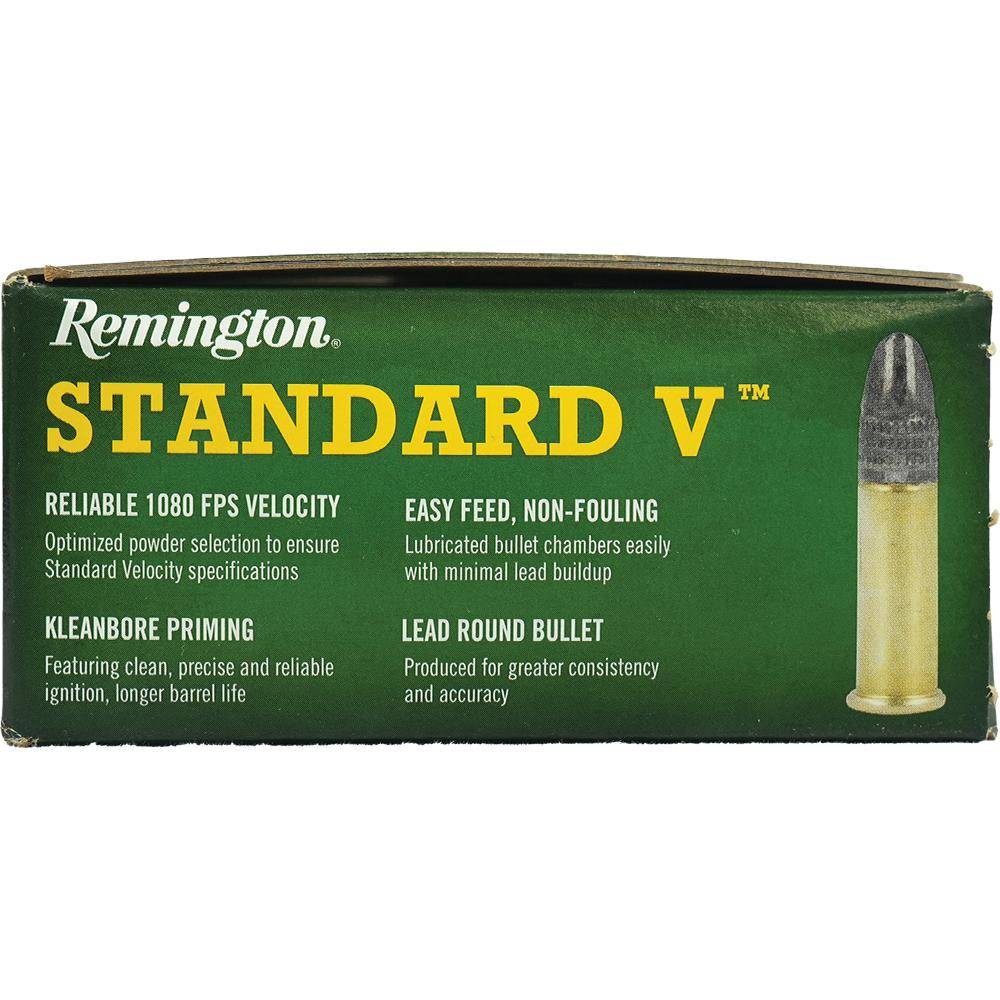 Remington Standard Velocity Rimfire Ammunition .22LR 38gr LRN 1080 fps 550/ct - Image 5