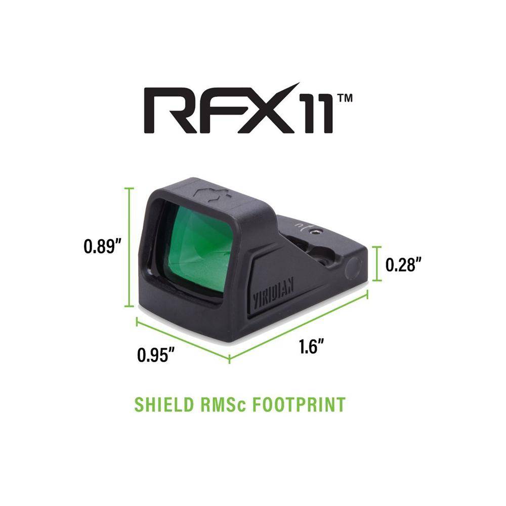Viridian RFX11 Custom Green Dot Reflex Sight for Walther PDP/WMP Black Shield RMSc Footprint-Must use Optic Plate - Image 5
